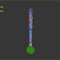 Stylish Blue Red Checker Pattern Medal Ribbon Clothing Accessory With Gold Medal