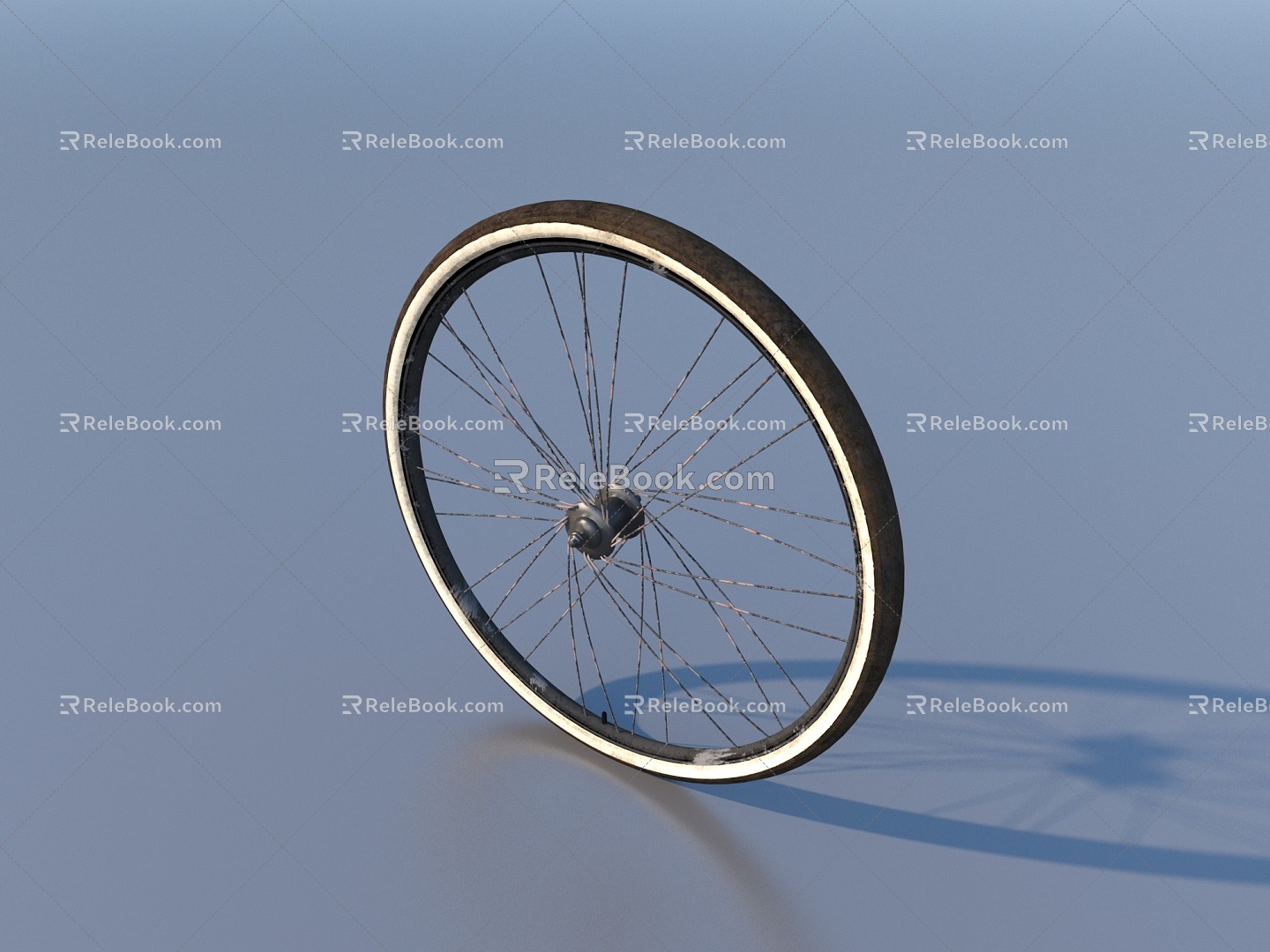 wheel hub wheel bicycle tire 3d model