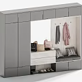 Modern Shoe Cabinet With Coat Hooks Bench And Storage For Bags And Shoes