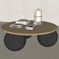 Modern coffee table round coffee table 3d model