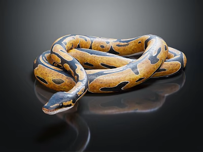 Modern python ball python flower python 3d model Modern python ball python flower python 3d model