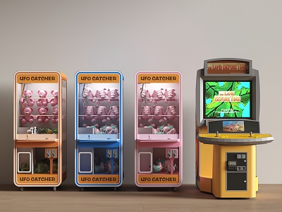 Modern game machine doll machine 3d model