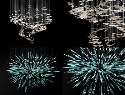 Modern Luxury Chandelier Design With Crystal Elements And Metal Structure For Interior Decoration 3d model