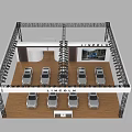 Lincoln Exhibition Booth With Metal Frame Structure Modern Lighting And Multiple Cars On
