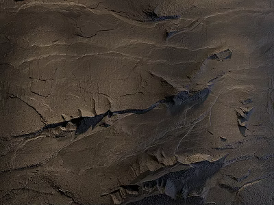 Natural Rock Structure With Layered Textures And Surface Cracks 3d model