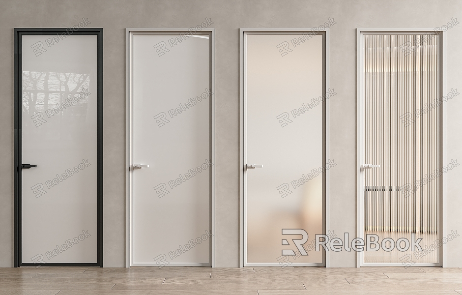 Minimalist Glass Single Door Glass Door Frosted Glass Door Changhong Glass Door Super White Glass Door Very Narrow Border Glass Door model