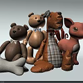 Adorable Plush Toys Collection Featuring Bears Dog Deer And Bone Shaped Design