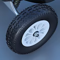 Red Deck Four Wheeled Sports Scooter With Black Frame And Durable Wheels