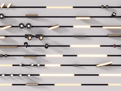 Modern Downlights And Spotlights In Various Styles For Interior Lighting 3d model