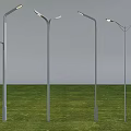 Outdoor Decorative Street Lights with Various Designs Standing on Green Lawn