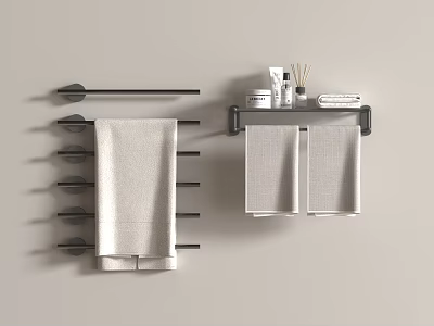 Towel Rack Modern Electric Bath Towel Rack Towel 3d model