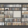 Quiet bookshelf bookcase 3d model