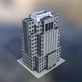 Modern High Rise Office Building Exterior With Glass Curtain Walls Gray And White Facade Design