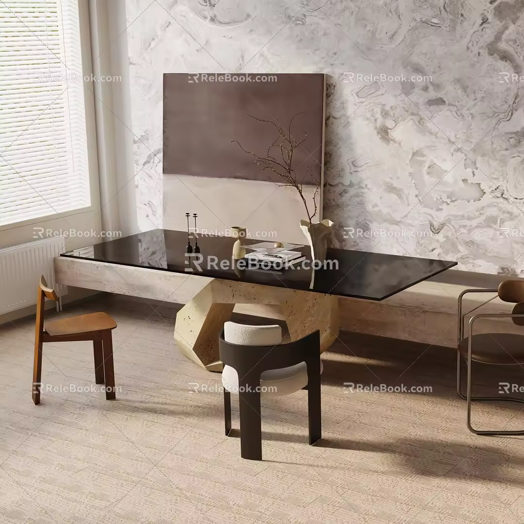 Modern table combination 3d model