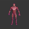Detailed Shiny Iron Man Figure With Red And Gold Armor In 3D Render