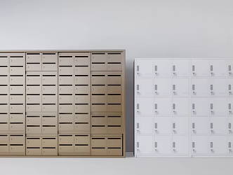 Modern Mail Box Storage Cabinet Letter Box 3d model