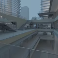 Modern Office Building With Glass Curtain Walls And Multi Storey Exterior Design
