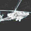Dark Colored Military Helicopter With Rotors Weapon Mounts And Landing Gear In Flight