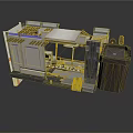 Industrial Machinery Structure With Metal Frame Control Panel Internal Components And Enclosure