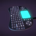 Wireless Mini Computer Keyboard With LED Screen And Multimedia Control Buttons 3d model