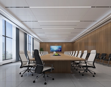 Modern Meeting Room Fashion Meeting Room Long Table Meeting Room Circular Meeting Room 3d model