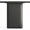 Modern Functional Desk Design With Wooden Top And Sleek Cylindrical Legs