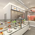 Bright Modern Dessert Shop Interior With Glass Display Cases And Fresh Pastries
