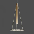 Elegant Modern Gold Pendant Light With Sleek Metal Frame And Transparent Glass Shade