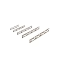 Wooden Wall Decor With Metal Brackets Bolts And Various Truss Designs