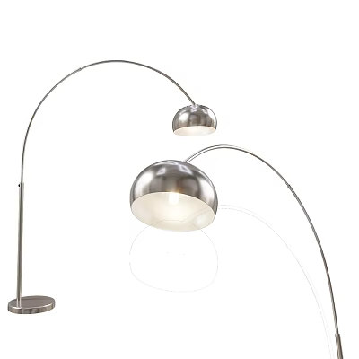 Modern Arc Design Floor Lamp With Metal Structure And Spherical Shade For Home Interior Lighting 3d model