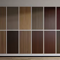 Different Wood Grain Wall Panels in Various Colors Sample Display for Interior Design 3d model