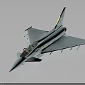 Gray Fighter Jet Model Featuring Transparent Cockpit Missile Racks And Tail Fin Emblem