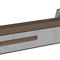 New Chinese Reception Desk Service Desk Front Desk Bar Cashier 3d model