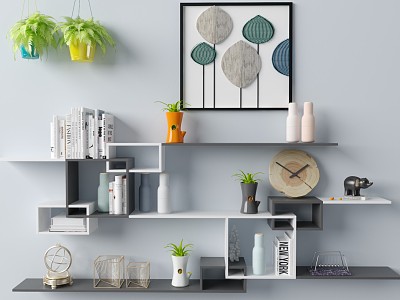 Modern Wall Shelf Storage Rack model