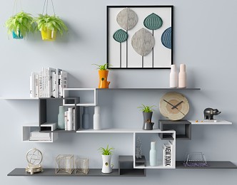 Modern Wall Shelf Storage Rack 3d model