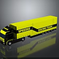 Yellow SPEEDEE Racing Team Truck With Bold Graphics On Body