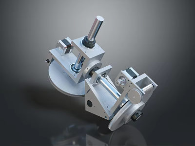 Industrial Precision Mechanical Equipment With Metal Base And Adjustable Clamping Components 3d model
