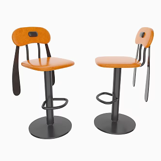Modern Bar Chair Combination 3d model