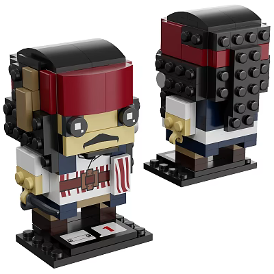 Modern Toy Pirates of the Caribbean Captain Jack Lego Toys 3d model