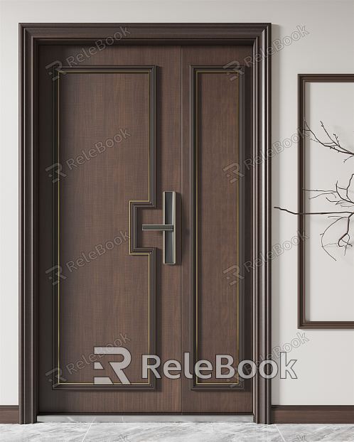 New Chinese style door model