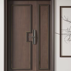 New Chinese style door 3d model