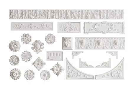 European Carved Classical Carved 3d model