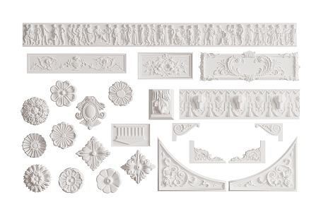 European Carved Classical Carved 3d model