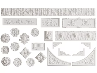 European Carved Classical Carved 3d model