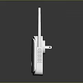 White Dual Antenna Wi Fi Extender Enhancing Computer Wireless Network Signal Strength 3d model