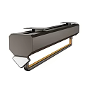 Modern Black Metal Light Fixtures with Sleek Frame and LED Strip Design