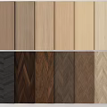 Wooden Flooring Options With Various Colors Textures And Herringbone Patterns 3d model