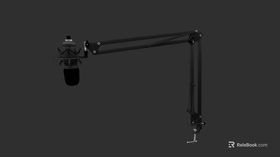 Professional Microphone Boom Arm For Music Instrument Studio Recording Setup 3d model 