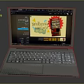 Modern Laptop With Digital Screen Display And Interface Elements