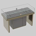 Modern Retail Display Cabinet with Glass Top Metal Frame and Storage Cabinets for Shop